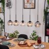 Ripoll Suspension, Boule lumineuse, Suspension Écru, Noir, 5 lumières