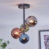 Chehalis Plafonnier, Boule lumineuse 27 cm Bleu, Chrome, Vert, Cuivré, Fumé, 4 lumières