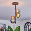 Chehalis Plafonnier, Boule lumineuse 27 cm Bleu, Chrome, Vert, Cuivré, Fumé, 4 lumières