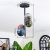 Chehalis Plafonnier, Boule lumineuse 27 cm Bleu, Chrome, Vert, Cuivré, Fumé, 4 lumières