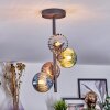 Chehalis Plafonnier, Boule lumineuse 27 cm Bleu, Chrome, Vert, Cuivré, Fumé, 4 lumières