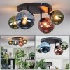 Chehalis Plafonnier, Boule lumineuse Bleu, Vert, Cuivré, 4 lumières