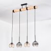 Koyoto Suspension, Boule lumineuse, Suspension Écru, Noir, 4 lumières