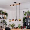 Koyoto Suspension, Boule lumineuse, Suspension Écru, Noir, 4 lumières