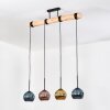 Koyoto Suspension, Boule lumineuse, Suspension Écru, Noir, 4 lumières