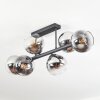 Koyoto Plafonnier, Boule lumineuse Chrome, Clair, Fumé, 6 lumières