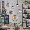 Koyoto Suspension, Boule lumineuse, Suspension 45 cm Ambre, Clair, Fumé, 5 lumières