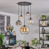 Koyoto Suspension, Boule lumineuse, Suspension 45 cm Ambre, Clair, Fumé, 5 lumières