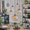 Koyoto Suspension, Boule lumineuse, Suspension 45 cm Ambre, Clair, 5 lumières