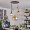 Koyoto Suspension, Boule lumineuse, Suspension 45 cm Ambre, Clair, 5 lumières