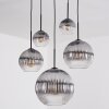 Koyoto Suspension, Boule lumineuse, Suspension 45 cm Clair, Fumé, 5 lumières