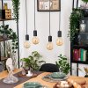 Donel Suspension, Suspension Écru, Noir, 4 lumières