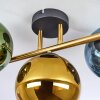 Koyoto Plafonnier, Boule lumineuse Or, Noir, 3 lumières