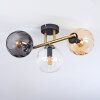 Koyoto Plafonnier, Boule lumineuse Or, Noir, 3 lumières