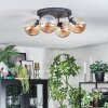 Gastor Plafonnier, Boule lumineuse Ambre, 4 lumières
