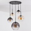 Koyoto Suspension, Boule lumineuse, Suspension Ambre, Clair, Fumé, 5 lumières