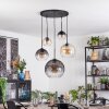 Koyoto Suspension, Boule lumineuse, Suspension Ambre, Clair, Fumé, 5 lumières