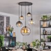 Koyoto Suspension, Boule lumineuse, Suspension Ambre, Clair, Fumé, 5 lumières