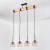 Koyoto Suspension, Boule lumineuse, Suspension Écru, Noir, 4 lumières