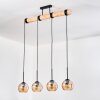 Koyoto Suspension, Boule lumineuse, Suspension Écru, Noir, 4 lumières