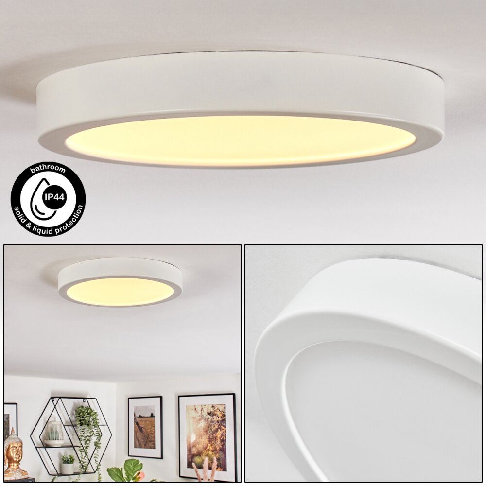 Finsrud Luminaire de salle de bain, Plafonnier, Panel LED Blanc, 1 lumière main product photo