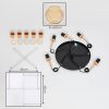 Koyoto Suspension, Boule lumineuse, Suspension Or, Noir, 5 lumières