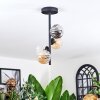 Chehalis Plafonnier, Boule lumineuse Ambre, Clair, Fumé, 4 lumières