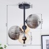 Chehalis Plafonnier, Boule lumineuse Ambre, Fumé, 4 lumières