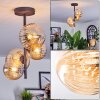 Chehalis Plafonnier, Boule lumineuse Ambre, 4 lumières