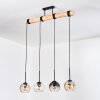 Koyoto Suspension, Boule lumineuse, Suspension Écru, Noir, 4 lumières