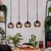 Koyoto Suspension, Boule lumineuse, Suspension Écru, Noir, 4 lumières