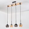 Koyoto Suspension, Boule lumineuse, Suspension Écru, Noir, 4 lumières