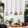 Ripoll Suspension, Boule lumineuse, Suspension Écru, Noir, 4 lumières