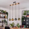 Ripoll Suspension, Boule lumineuse, Suspension Écru, Noir, 4 lumières