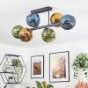 Koyoto Plafonnier, Boule lumineuse Bleu, Or, Vert, 6 lumières