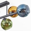 Koyoto Plafonnier, Boule lumineuse Bleu, Or, Vert, 6 lumières