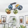 Koyoto Plafonnier, Boule lumineuse Bleu, Or, Vert, 6 lumières