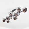 Koyoto Plafonnier, Boule lumineuse Chrome, Fumé, 10 lumières