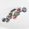 Koyoto Plafonnier, Boule lumineuse Bleu, Vert, Clair, Cuivré, 10 lumières