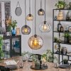 Koyoto Suspension, Boule lumineuse, Suspension Ambre, Clair, Fumé, 5 lumières