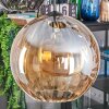 Koyoto Suspension, Boule lumineuse, Suspension Ambre, Clair, Fumé, 5 lumières