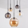 Koyoto Suspension, Boule lumineuse, Suspension Ambre, Clair, Fumé, 5 lumières