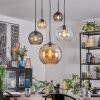 Koyoto Suspension, Boule lumineuse, Suspension Ambre, Clair, Fumé, 5 lumières