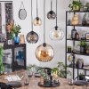 Koyoto Suspension, Boule lumineuse, Suspension Ambre, Clair, Fumé, 5 lumières