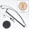 Koyoto Boule lumineuse, Lampadaire Ambre, 3 lumières