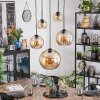 Koyoto Suspension, Boule lumineuse, Suspension Ambre, 5 lumières