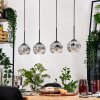 Ripoll Suspension, Boule lumineuse, Suspension Écru, Noir, 4 lumières