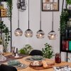Ripoll Suspension, Boule lumineuse, Suspension Écru, Noir, 4 lumières