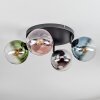 Gastor Plafonnier, Boule lumineuse Bleu, Chrome, Vert, Clair, Cuivré, Fumé, 4 lumières