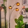 Koyoto Boule lumineuse, Lampadaire Bleu, Or, Cuivré, 3 lumières